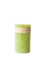 Lys Lime Grøn højde 15 cm Timber Candle fra Lübech Living - Tinashjem